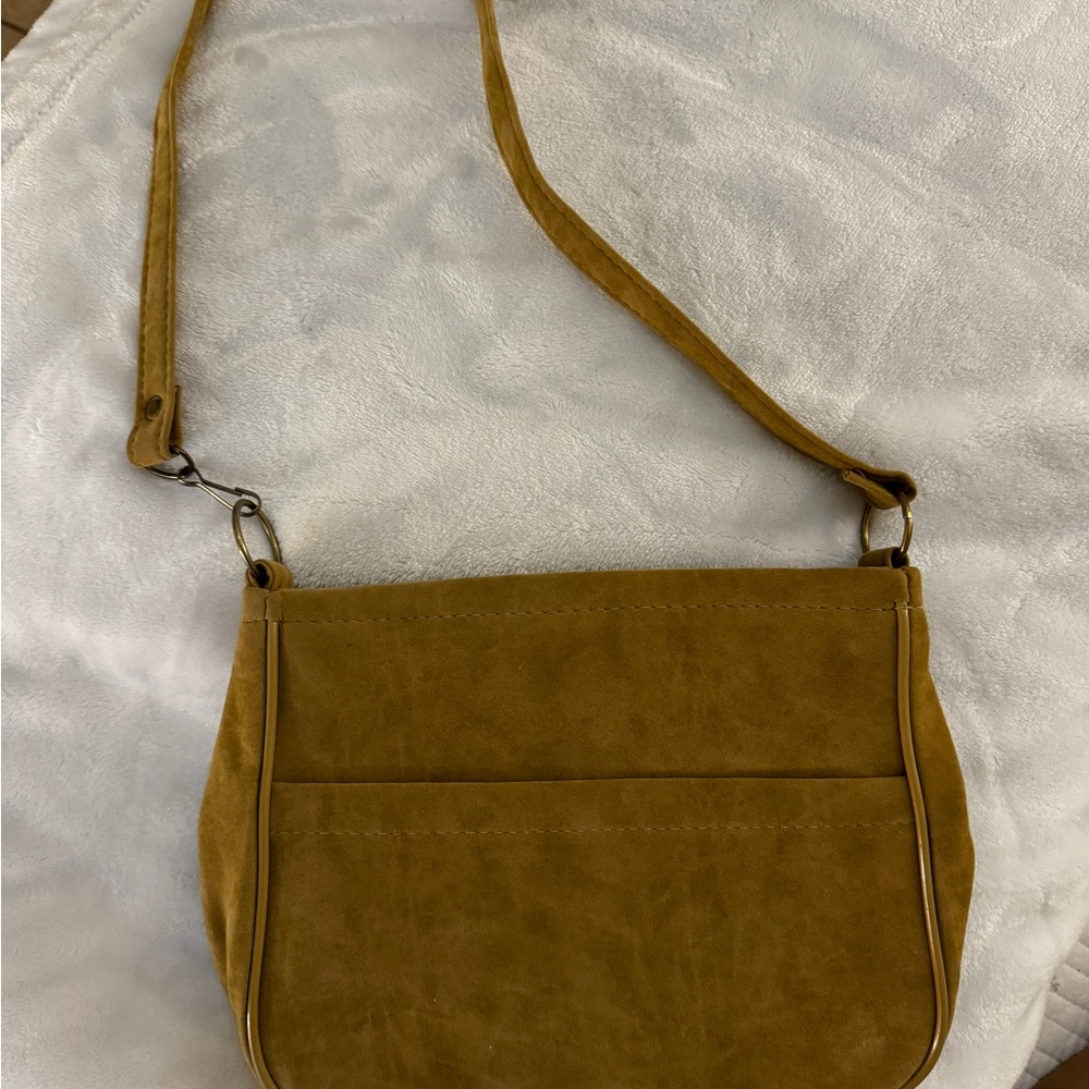 Suede crossbody bag